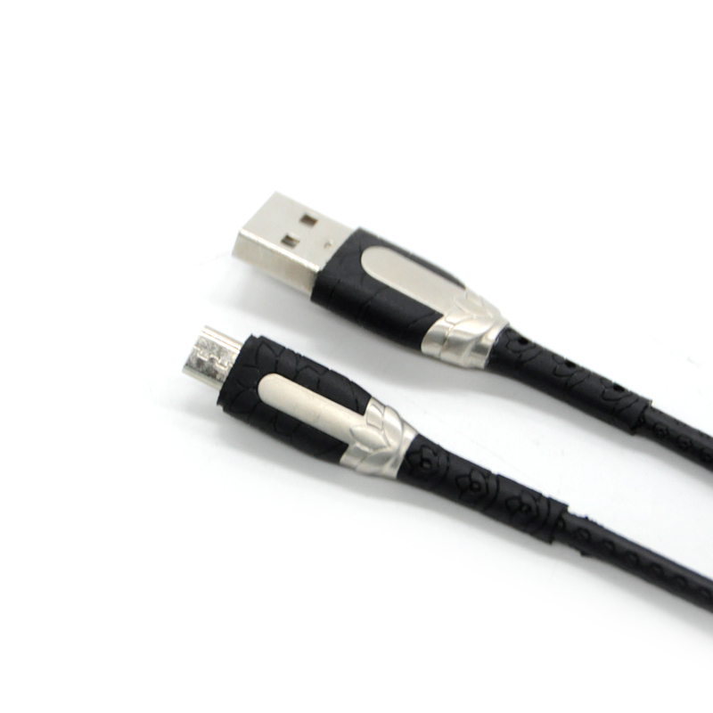 2m 3m TPE Zinc Alloy Micro USB Cable Charger Charging Data Sync Cable for Cell Phones