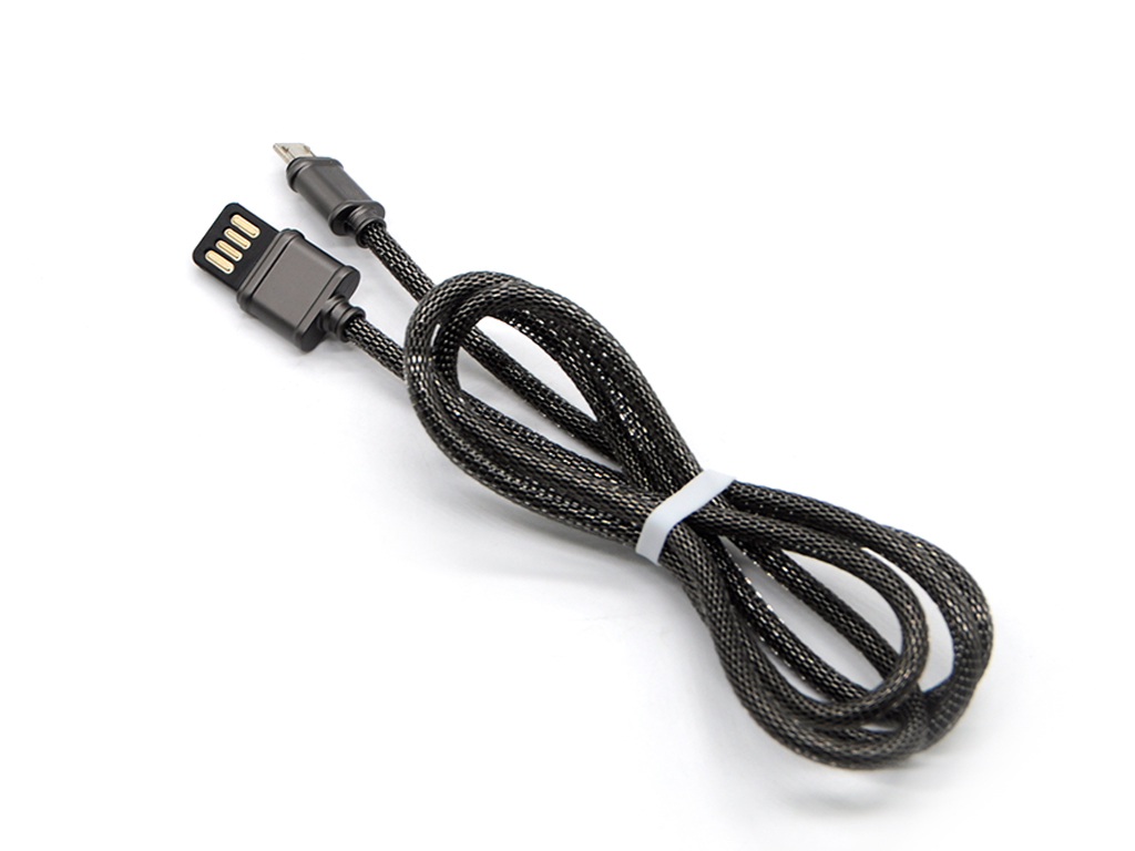 Doublesided plug stainless steel metal micro usb charging cable Buy