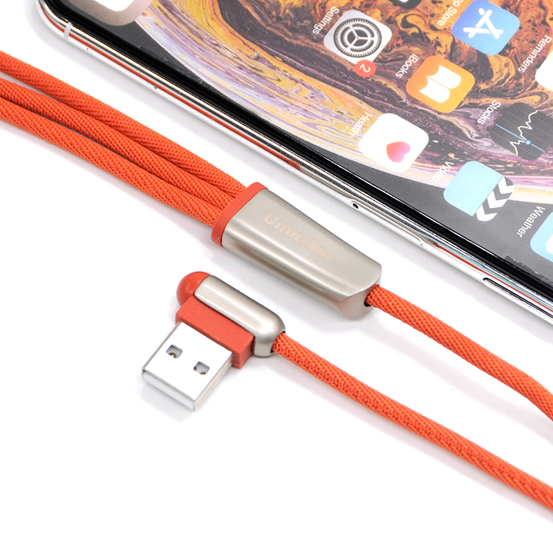 Knight 3 in 1 USB Data Sync Charger Charging Type-C Micro Mobile Phone Cable for iPhone Samsung Android