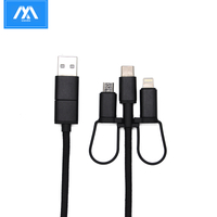 New 5 in 1 Nylon Braided Multi Super Fast USB Charging Cables Support Full Protocols Charging for any phone models 
