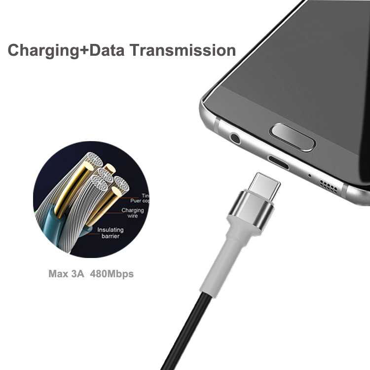 OEM/ODM Cable USB Tipo C 3A Fast Charging USB Type C Fast Cable 3.0 for Samsung Phone Charger Cable